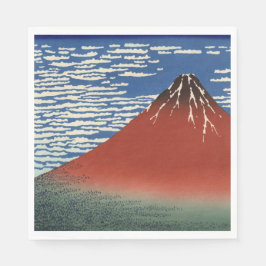 Mount Fuji in Clear Weather (Red Fuji) (Hokusai) Serviette