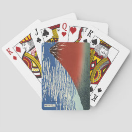 Mount Fuji in Clear Weather (Red Fuji) (Hokusai) Spielkarten