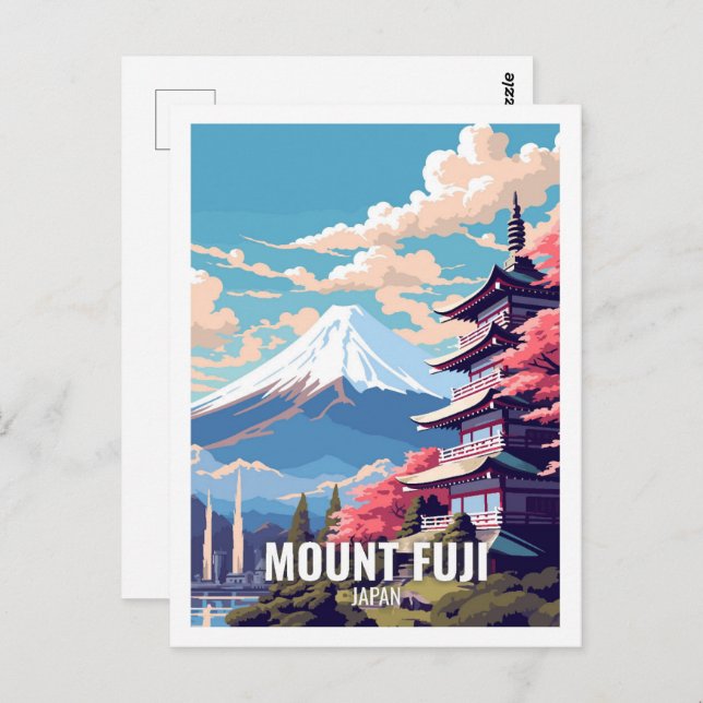 Mount Fuji Japan Berühmte Reiseziele Postkarte (Vorne/Hinten)