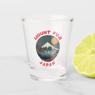 Mount Fuji Japan Distressed Circle Schnapsglas
