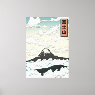 Mount Fuji Japan Kunstblock. Leinwanddruck