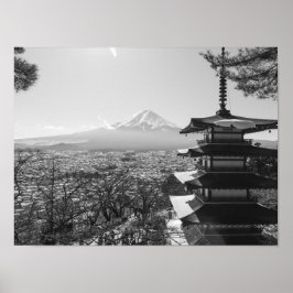 Mount Fuji Japan Landschaftliche Landschaft Poster