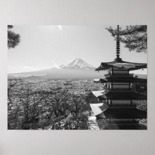 Mount Fuji Japan Landschaftliche Landschaft Poster