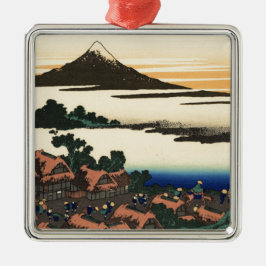 Mount Fuji Japan Sunset Ornament Aus Metall