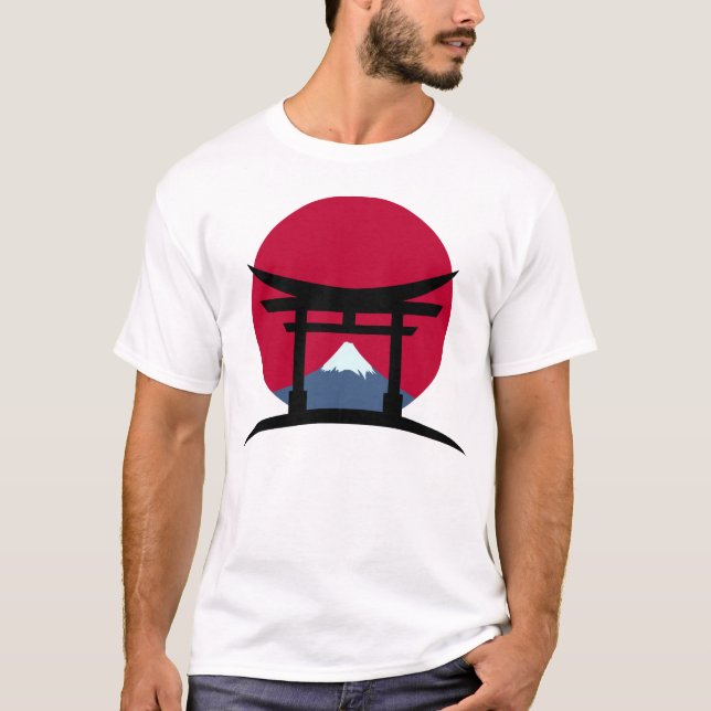 Mount Fuji - Japan T-Shirt auf Deutsch (Vorderseite)