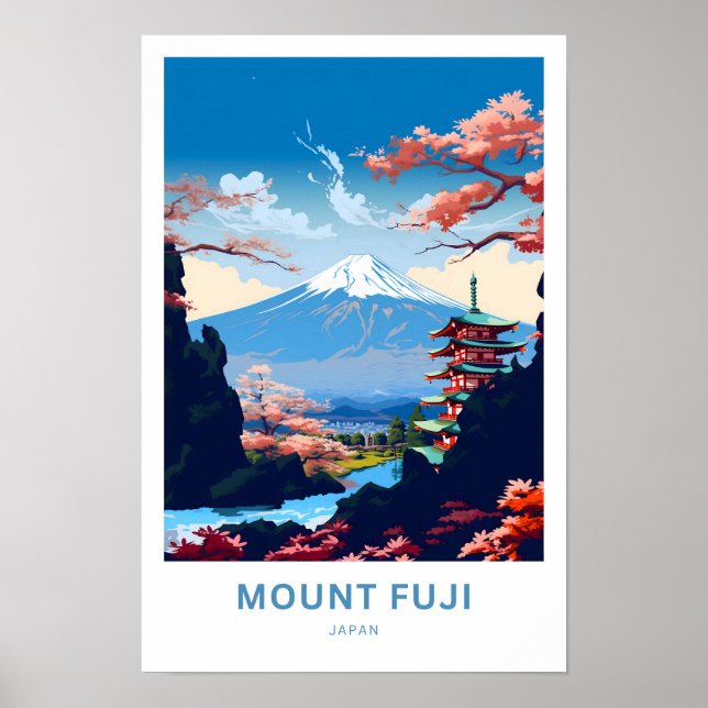 Mount Fuji Japan Travel Print Poster (Vorne)