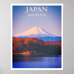 Mount Fuji Japan Vintage Retro Reise Poster