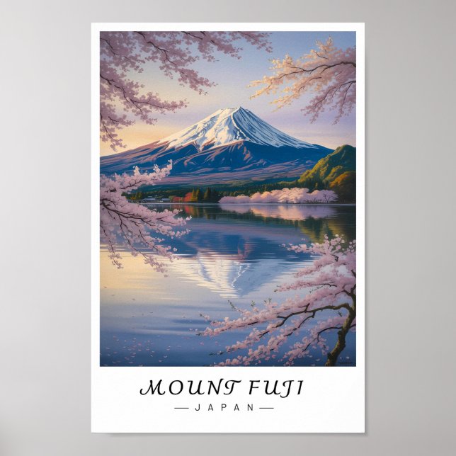 Mount Fuji Japan Wall Art, Iconic Volcano  Poster (Vorne)