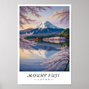 Mount Fuji Japan Wandkunst, ikonischer Vulkan Poster