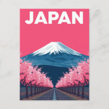 Mount Fuji Kirschblüten Retro