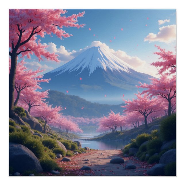 Mount Fuji landscape Poster (Vorderseite)