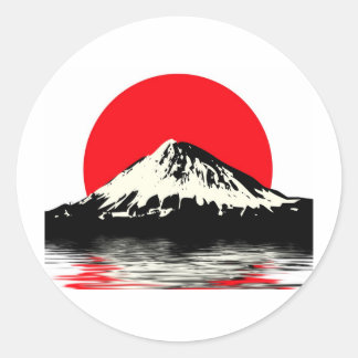 Mount Fuji Runder Aufkleber