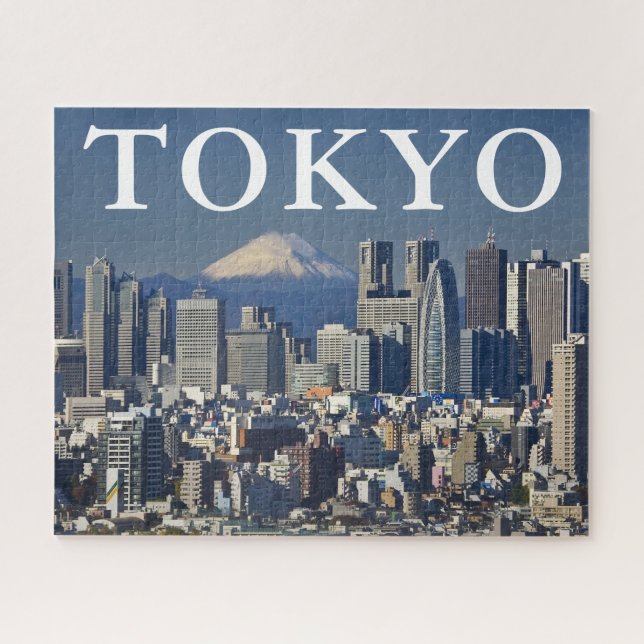 Mount Fuji | Shinjuku District Skyline Tokio Japan Puzzle (Horizontal)
