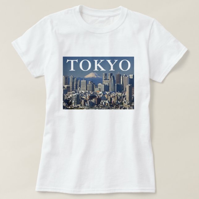 Mount Fuji | Shinjuku District Skyline Tokio Japan T-Shirt (Design vorne)
