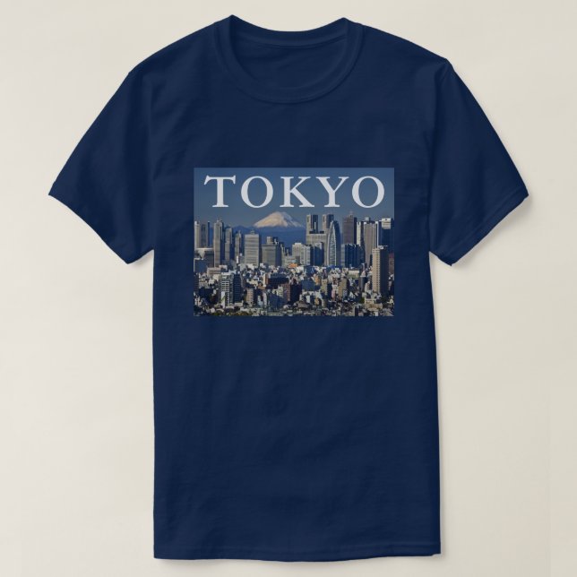 Mount Fuji | Shinjuku District Skyline Tokio Japan T-Shirt (Design vorne)