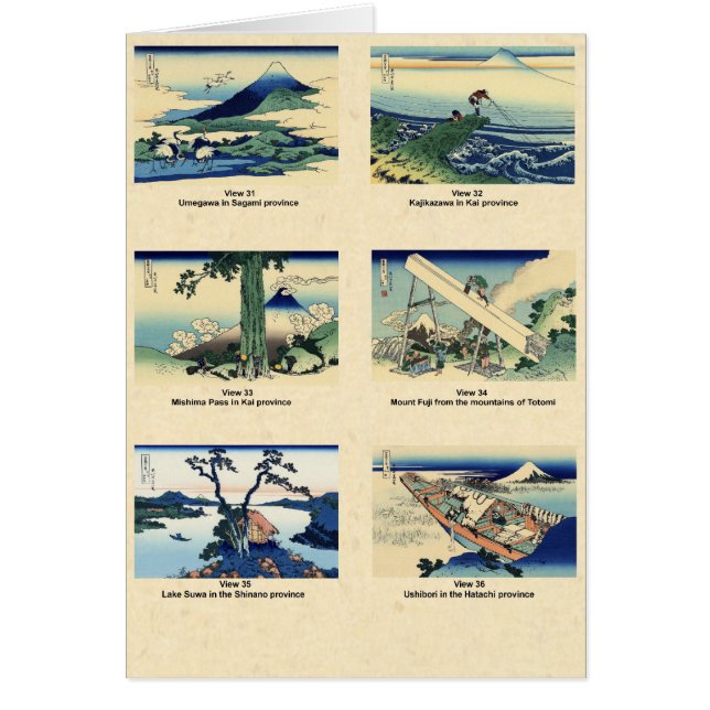 Mount Fuji sieht 31 bis 36 (Vorne)