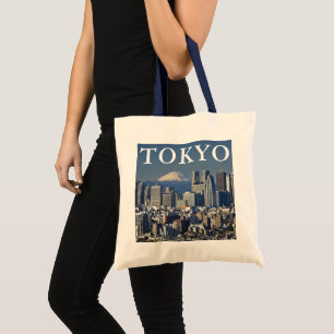 Mount Fuji Skyline des Bezirks Shinjuku Tokio Ja Tragetasche