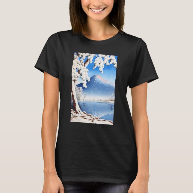 Mount Fuji Snow Winterlandschaft Japan Ka T-Shirt (Vorderseite)