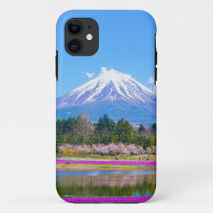 Mount Fuji Trees und Blume Case-Mate iPhone Hülle