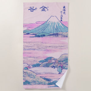 Mount Fuji Ukiyo-e Japanische Vintage Kunst Strandtuch