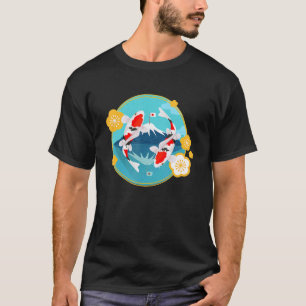 Mount Fuji und Koi-Fisch Zen Karpfen Wasserfisch T T-Shirt