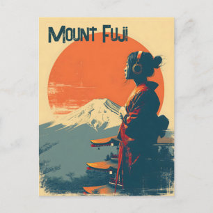 Mount Fuji Vintage Postkarte