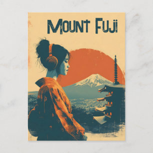 Mount Fuji Vintage Postkarte
