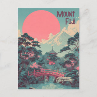 Mount Fuji vintage Postkarte