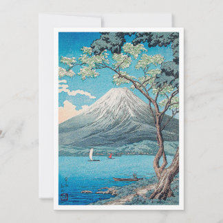 Mount Fuji vom See Yamanaka, Druck von H.Takahashi Einladung
