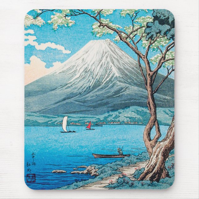 Mount Fuji vom See Yamanaka von Hiroaki Takahashi Mousepad (Vorne)