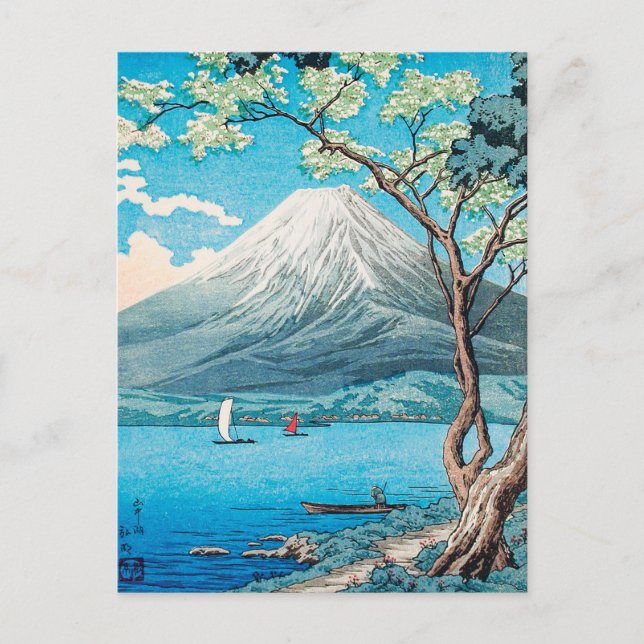 Mount Fuji vom See Yamanaka von Hiroaki Takahashi Postkarte (Vorderseite)