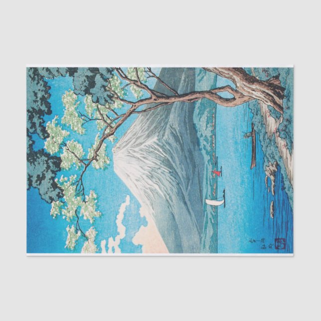 Mount Fuji vom See Yamanaka von Hiroaki Takahashi Seidenpapier (Vorderseite)