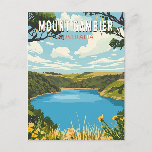 Mount Gambier Australia Reisen Vintag Postkarte (Vorderseite)