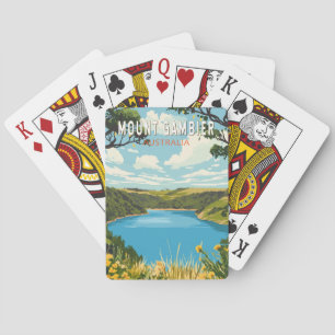 Mount Gambier Australien Reise Kunst Vintage Spielkarten