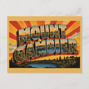 Mount Gambier Süd Australien Kratersee Kunst Postkarte