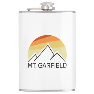 Mount Garfield New Hampshire Retro Flachmann