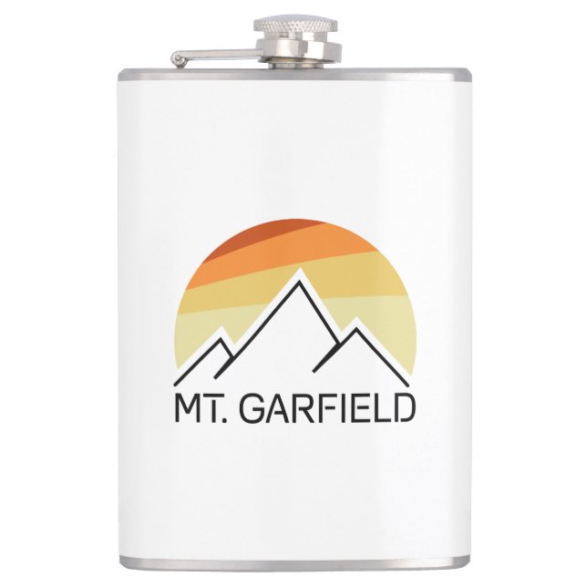 Mount Garfield New Hampshire Retro Flachmann (Vorderseite)