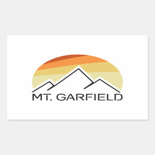 Mount Garfield New Hampshire Retro Rechteckiger Aufkleber