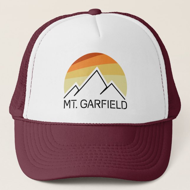 Mount Garfield New Hampshire Retro Truckerkappe (Vorderseite)