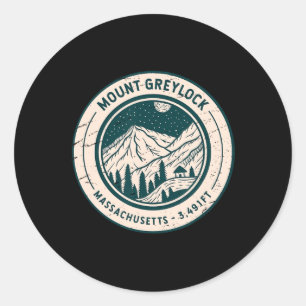 Mount Greylock Massachusetts Wandern Skifahren Vin Runder Aufkleber