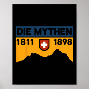 Mount Grosser Mythen Wanderung Mountainbiken Schwe Poster