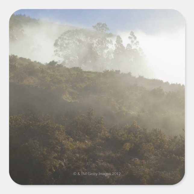 Mount Haleakala, Maui, Hawaii, USA Quadratischer Aufkleber (Vorderseite)