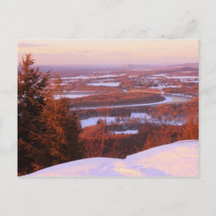 Mount Holyoke Winter Abend Postkarte