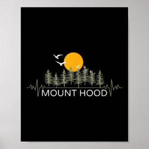 Mount Hood Herzschlag Natur Camper Wandern Poster