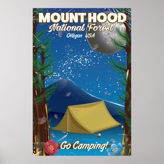 Mount Hood National Forest Reiseplakat Poster (Vorne)