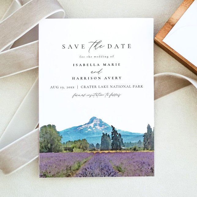 MOUNT HOOD Nationalpark Skyline Save the Date Einladung (Von Creator hochgeladen)