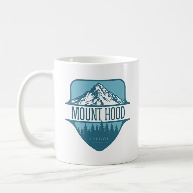 Mount Hood Oregon Bergkamm-Design Kaffeetasse (Links)