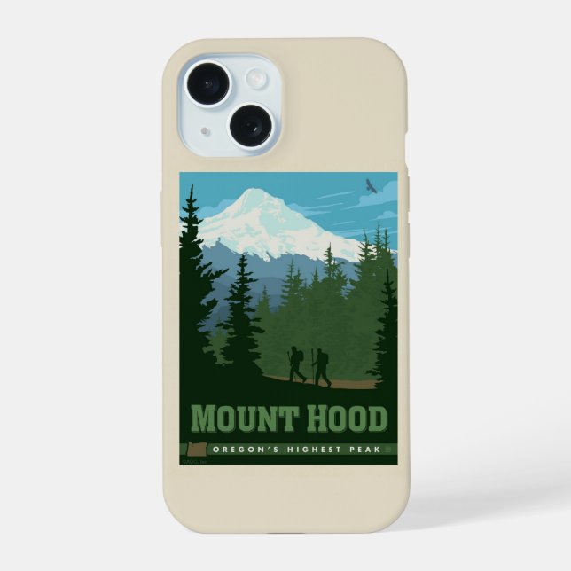 Mount Hood | Oregon iPhone 15 Hülle (Rückseite)