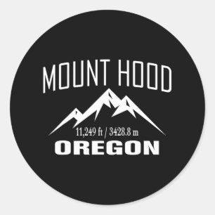 Mount Hood Oregon Klettergipfel Club Outdoor-Gesch Runder Aufkleber