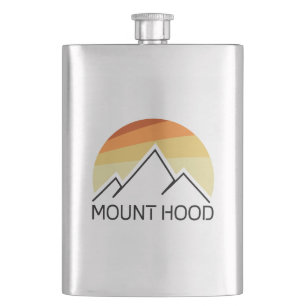 Mount Hood Oregon Retro Flachmann